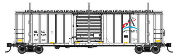 PRE-ORDER: Walthers Mainline 910-3810 - 50' Rocket Train Clearance Boxcar Artemis (NLAX) 111622 - HO Scale