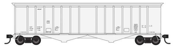 PRE-ORDER: Walthers Mainline 910-7218 - 50' 2-Bay Airslide(R) Covered Hopper Data Only  - HO Scale