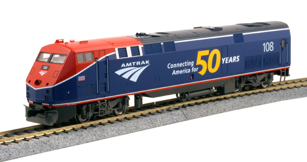 Kato 37-6115-LSD - GE P42DC 'Genesis' (DCC and Sound) Amtrak (AMTK) Phase VI #108 w/ 50th Logo - HO Scale