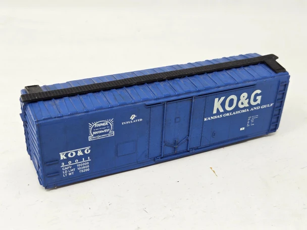 Pre-Owned:  40' Boxcar (SHELL ONLY) Kansas Oklahoma and Gulf 30011 - HO Scale