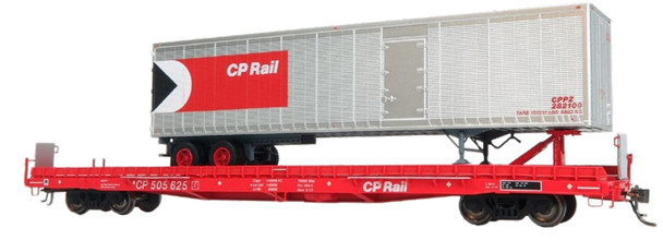 PRE-ORDER: Rapido 1130503A-505672 - Marine Industries Piggyback Flatcar w/ 45' Trailer Canadian Pacific (CP) 505672 - HO Scale