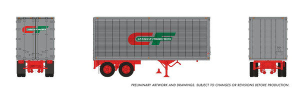 PRE-ORDER: Rapido 1146005 - 26' Can-Car Trailer Canadian Freightways 26-226 - HO Scale