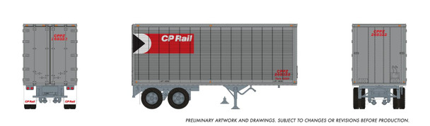 PRE-ORDER: Rapido 1146015 - 26' Can-Car Trailer CP Rail 268370 - HO Scale