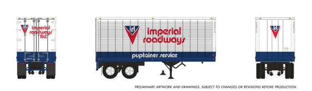 PRE-ORDER: Rapido 1146026 - 26' Can-Car Trailer Imperial Roadways 26053 - HO Scale