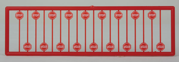 Tichy Train Group 2612 - Modern Stop Sign Red 18pcs - N Scale