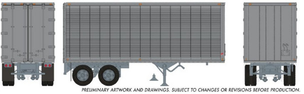 PRE-ORDER: Rapido 1146993 - 26' Can-Car Trailer: Silver Unlettered  - HO Scale