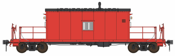PRE-ORDER: Bowser 71037 - N9 Transfer Caboose Generic Red w/ Flashing FRA Light (unnumbered) - HO Scale