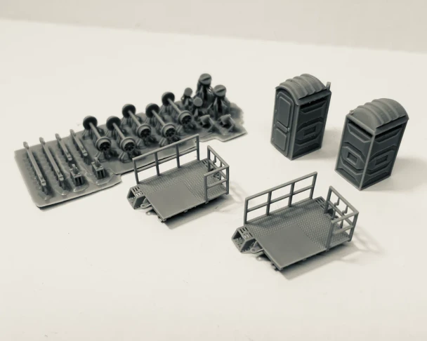 Silver Spike Designs 87-1039 - Toilet wagons porta-potty carts (pair)  - HO Scale Kit
