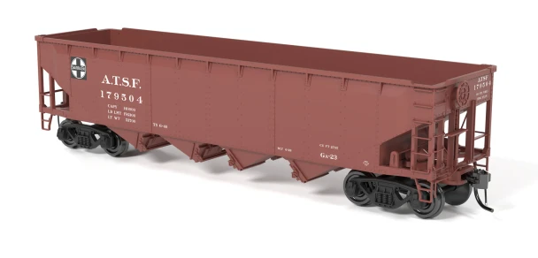 Broadway Limited 10138 - ARA 70-ton 4-Bay Hopper Atchison, Topeka and Santa Fe (ATSF) Oxide Red w/ White/ 6-pack A #179504	179508	179617	179656	179892	179918 - HO Scale