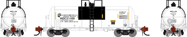 PRE-ORDER: Athearn Genesis 3354 - UTC 13K Gallon Acid Tank Car Grupo Mexico (MDCX) 1189 - N Scale