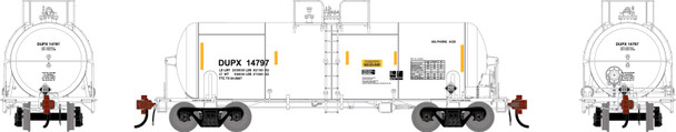 PRE-ORDER: Athearn Genesis 3318 - UTC 13K Gallon Acid Tank Car DuPont (DUPX) 14797 - HO Scale