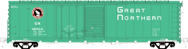 Moloco 70533-03 - St. Cloud built 50' XM Combo 14-0 Dr. Repaint '66 Glacier Grn Empire Builder Great Northern (GN) 36536 - HO Scale