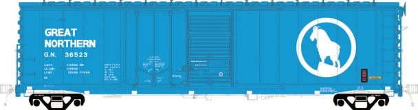Moloco 70535-01 - St. Cloud built 50' XM Combo 14-0 Dr. Repaint Hillyard Big Sky Blue Great Northern (GN) 36466 - HO Scale
