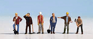 Noch 36110 - Construction workers pkg (6)  - N Scale