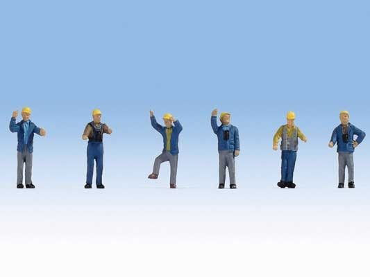 Noch 36279 - Era III and IV Switchmen -- pkg(6)  - N Scale