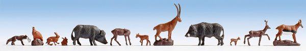 Noch 36745 - Forest Animals pkg(9)  - N Scale