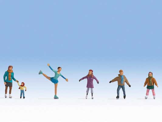Noch 36824 - Ice Skaters pkg(6)  - N Scale