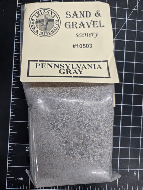 Arizona Rock and Mineral 10503 - Pennsylvania Grey Sand & Gravel (12 Oz Bag)  - Multi Scale