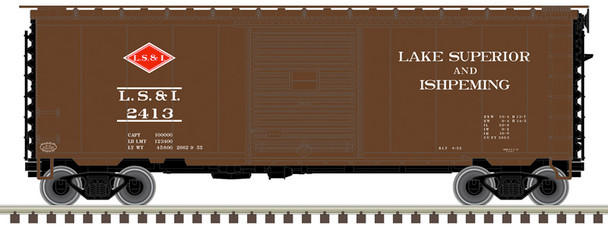 Atlas Master 50007357 - 40' PS-1 Box Car Lake Superior and Ishpeming (Brown/Red/White) 2413 - N Scale