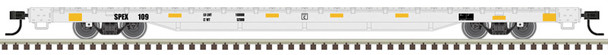 Atlas Trainman 20007972 - 68' Flat Car Southern Parts & Equipment (SPEX) (Gray) 113 - HO Scale