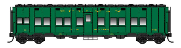 PRE-ORDER: Walthers Proto 920-27802 - Pullman-Standard Troop Sleeper Car Pullman 9724 - HO Scale