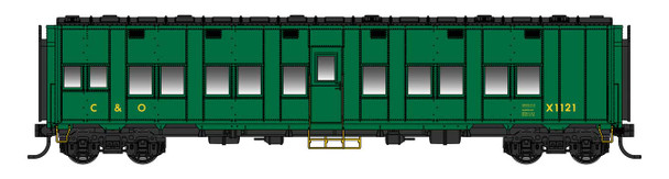 PRE-ORDER: Walthers Proto 920-27804 - Pullman-Standard Troop Sleeper Car Chesapeake & Ohio (C&O) X1043 - HO Scale