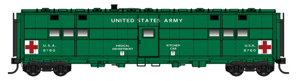 PRE-ORDER: Walthers Proto 920-27903 - ACF-Built Troop Kitchen Car US Army (USAX) 8762 - HO Scale