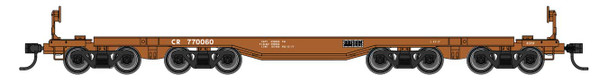 PRE-ORDER: Walthers Mainline 910-51014 - 66' Heavy-Duty 4-Truck Flatcar Conrail (CR) 770060 - HO Scale