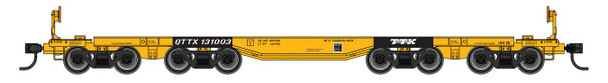 PRE-ORDER: Walthers Mainline 910-51022 - 66' Heavy-Duty 4-Truck Flatcar TTX (QTTX) 131003 - HO Scale