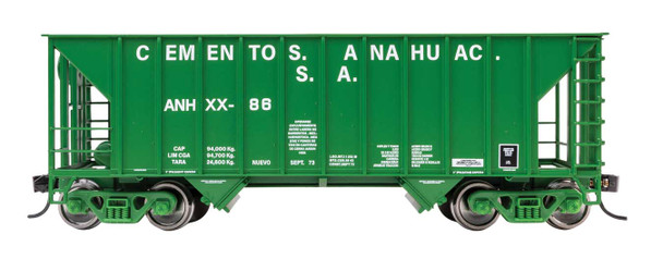PRE-ORDER: Walthers Mainline 910-56636 - 34' Greenville 100-Ton 2-Bay Hopper Cementos (ANHXX) 86 - HO Scale