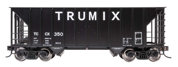 PRE-ORDER: Walthers Mainline 910-56649 - 34' Greenville 100-Ton 2-Bay Hopper Trumix (TCCX) x 359 - HO Scale