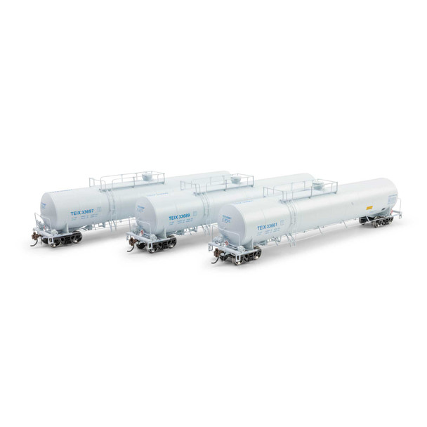 Athearn Genesis 1510 - UTC 33K LPG Tank Car (3) Transportation Equipment Inc (TEIX) 33661, 33689, 33697 - HO Scale
