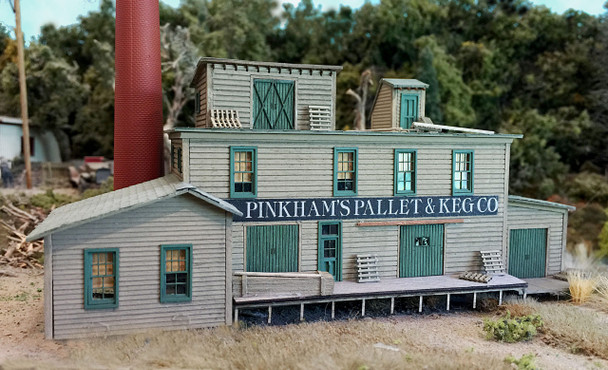 Bar Mills 0811 - Pinkham's Pallet & Keg  - N Scale Kit