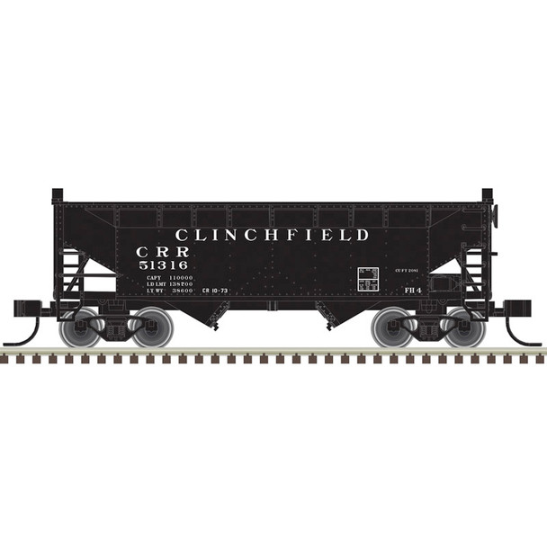 PRE-ORDER: Atlas Trainman 20008501 - 2-Bay Offset Hopper Clinchfield (CRR) 51421 - HO Scale