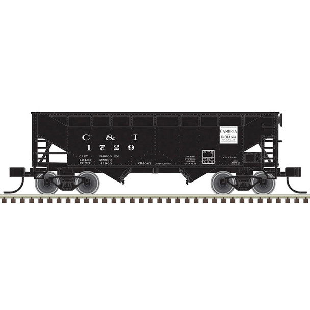 PRE-ORDER: Atlas Trainman 20008493 - 2-Bay Offset Hopper Cambria and Indiana (C&I) 1737 (w/COTs) - HO Scale