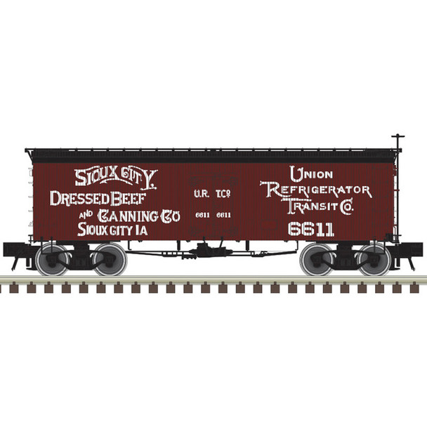 PRE-ORDER: Atlas Master 20008491 - 36' Wood Reefer Sioux City Dressed Beef (URTX) 6616 - HO Scale