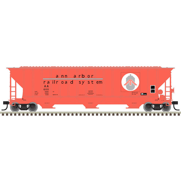 PRE-ORDER: Atlas Trainman 20008333 - Thrall 4750 Covered Hopper Ann Arbor Railroad (AA) 624 - HO Scale