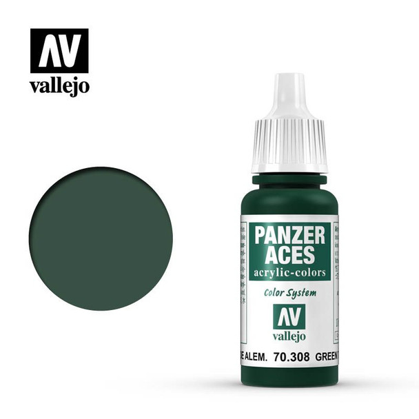 Vallejo 70308 - Panzer Aces Grerman Green Tail Light 17mL -