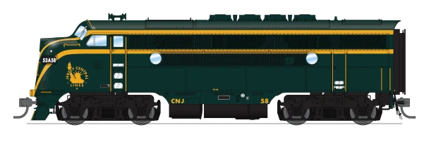 PRE-ORDER: Broadway Limited 10539 - EMD F3A (DC Silent) Central of New Jersey (CNJ) 58 - HO Scale