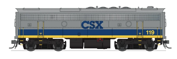 PRE-ORDER: Broadway Limited 10543 - EMD F7B (DC Silent) CSX (CSXT) 119 - HO Scale