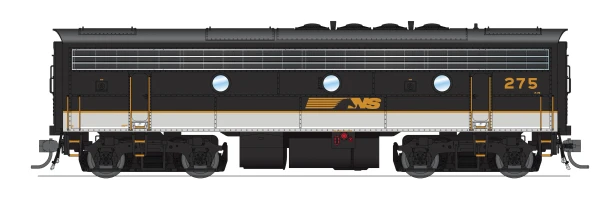 PRE-ORDER: Broadway Limited 10555 - EMD F9A (DC Silent) + EMD F7B (Unpowered) Norfolk Southern (NS) 270/275 - HO Scale