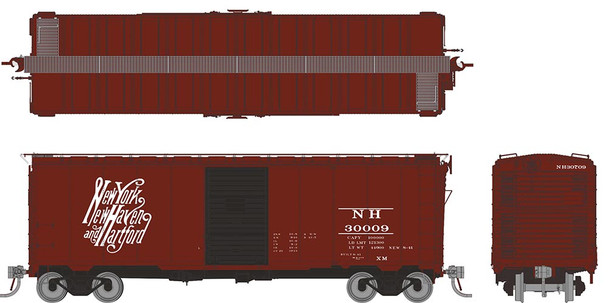 Rapido 181005A-30172 - 40' 1937 AAR Boxcar New Haven (NH) 30172 - HO Scale