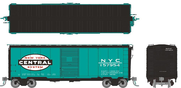 Rapido 181007A-157247 - 40' 1937 AAR Boxcar New York Central (NYC) 157247 - HO Scale