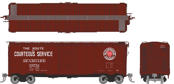 Rapido 181008A-19761 - 40' 1937 AAR Boxcar Seaboard System (SBD) 19761 - HO Scale