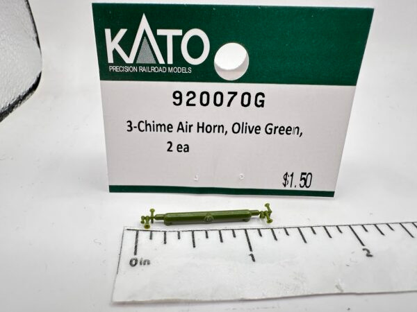Kato 92007OG - N 3-Chime Airhorn, Olive Green, pkg2   - N Scale