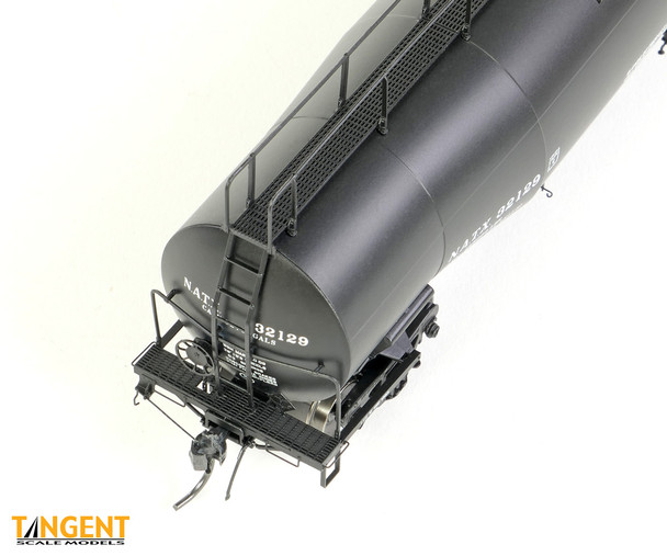Tangent Scale Models 31220-04 - NATX Black Lease 1981 NACC 1979+ Jacketed 33,000 Gallon Dual Diameter Insulated LPG Tank Car North American Tank Car (NATX) 32135 - HO Scale