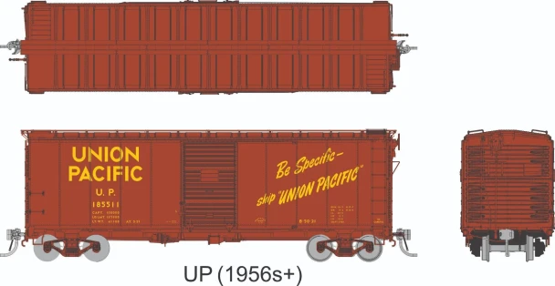 PRE-ORDER: Rapido 1011004A-184076 - 1937 AAR 40' Boxcar Union Pacific (UP) 184076 - HO Scale
