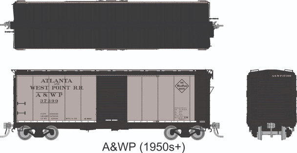 PRE-ORDER: Rapido 1011006A-37357 - 1937 AAR 40' Boxcar Atlanta and West Point (AWP) 37357 - HO Scale