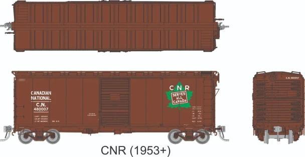 PRE-ORDER: Rapido 1011015A-480065 - 1937 AAR 40' Boxcar Canadian National (CN) 480065 - HO Scale