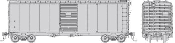 PRE-ORDER: Rapido 1011098 - 1937 AAR 40' Boxcar CNR Style Undecorated  - HO Scale